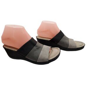 cliffs by white mnt. womens "farlie" slide on 2.25" wedge heel sandals.